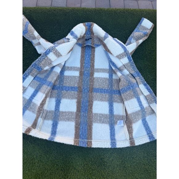 Charlie B Plaid Boucle Knit Coat Snowflake Women's Sz S - Picture 7 of 9